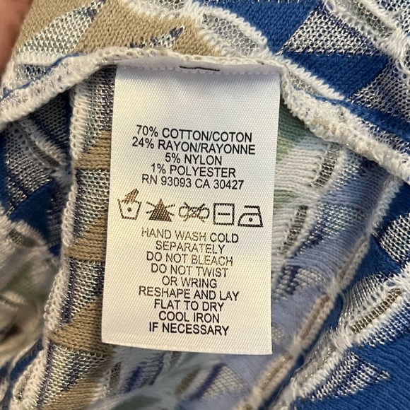 Nic +Zoe Prism Blue White Stripe Drapey
Cardigan Sweater - Picture 7 of 10